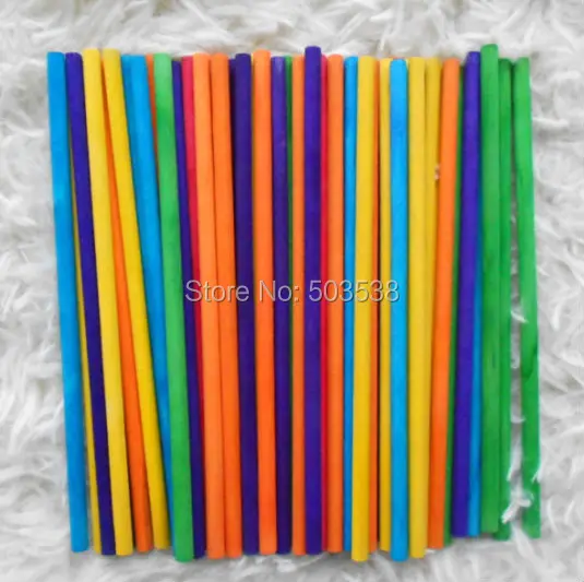 300PCS/LOT,Colorful wood round sticks.Math toys,Model Building Kits,Building toys.Craft material.Early educational toys,150x5mm