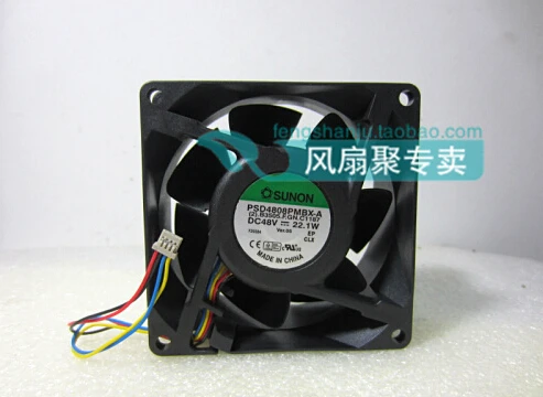 PSD4808PMBX-A 80*80*38 48V 22.1W  original large volume four line fan