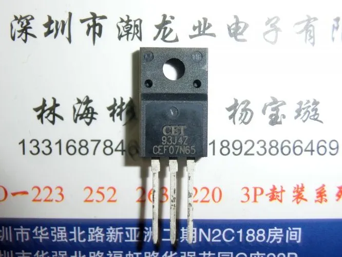 

10Pcs CEF07N65 TO220F