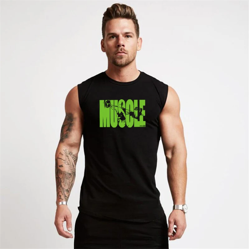 2023 New Mens Bodybuilding canotta in cotone palestre Fitness camicia senza maniche abbigliamento maschile canotta moda canotta muscolare canottiera