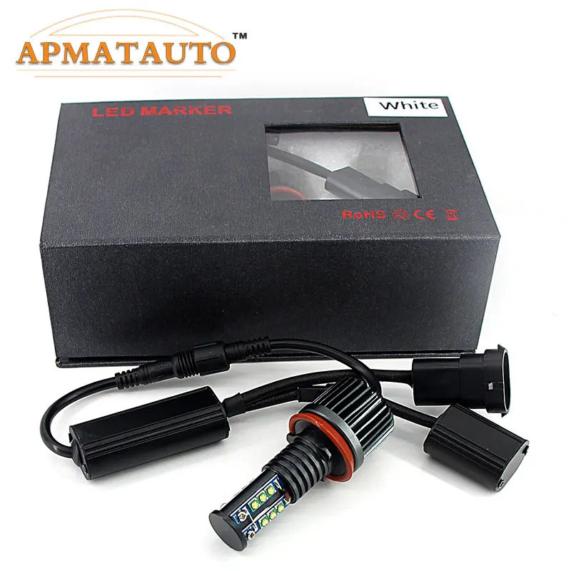 2x 120W Angel Eyes LED For BMW E60 E61 E63 E64 E70 X5 E71 X6 E82 E87 E89 Z4 E90 E91 E92 E93 XBD Chips Marker bulb Fog light