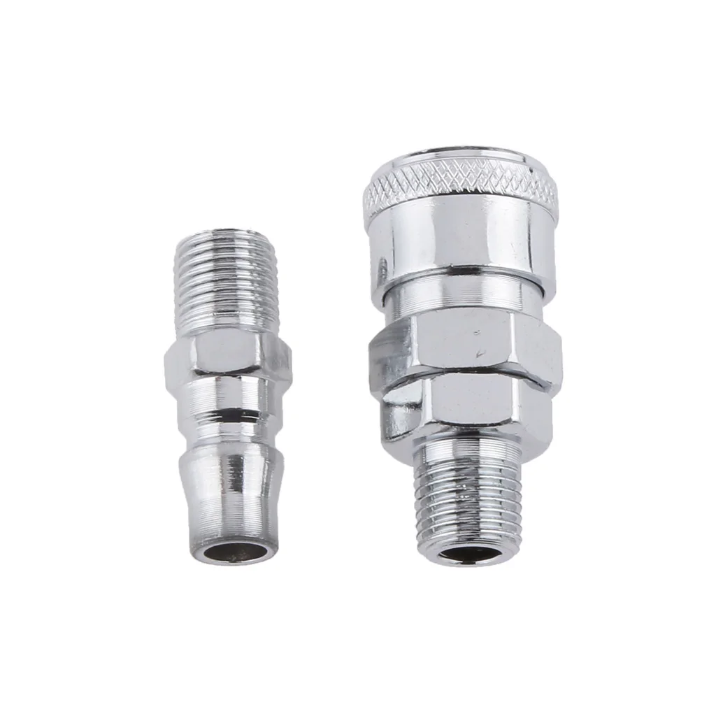 1/4' Air Line Hose 13mm Thread Coupler Connector Compressor Fitting Set Conector rapido de la manguera de aire jet connecteur