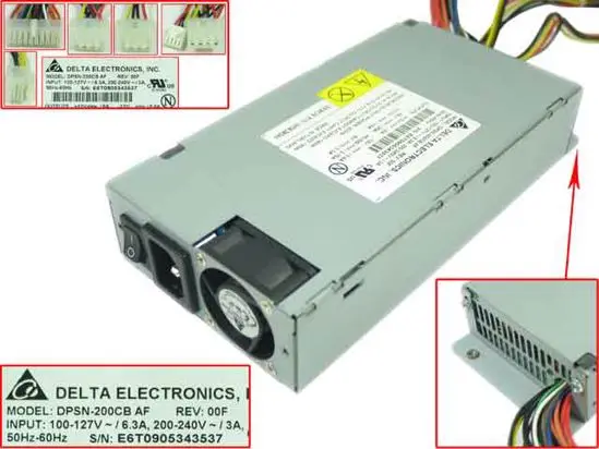 Delta Electronics DPSN-200CB AF 105K28261 Server Power Supply 200W