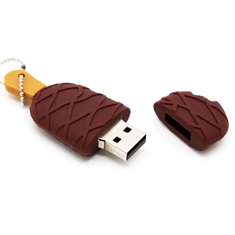 BiNFUL Karikatür dondurma USB flash sürücü ucuz kalem sürücü 4 gb 8 gb 16 gb USB Stick bellek 128 GB 32 gb 64 gb Pendrive U Disk yaratıcı