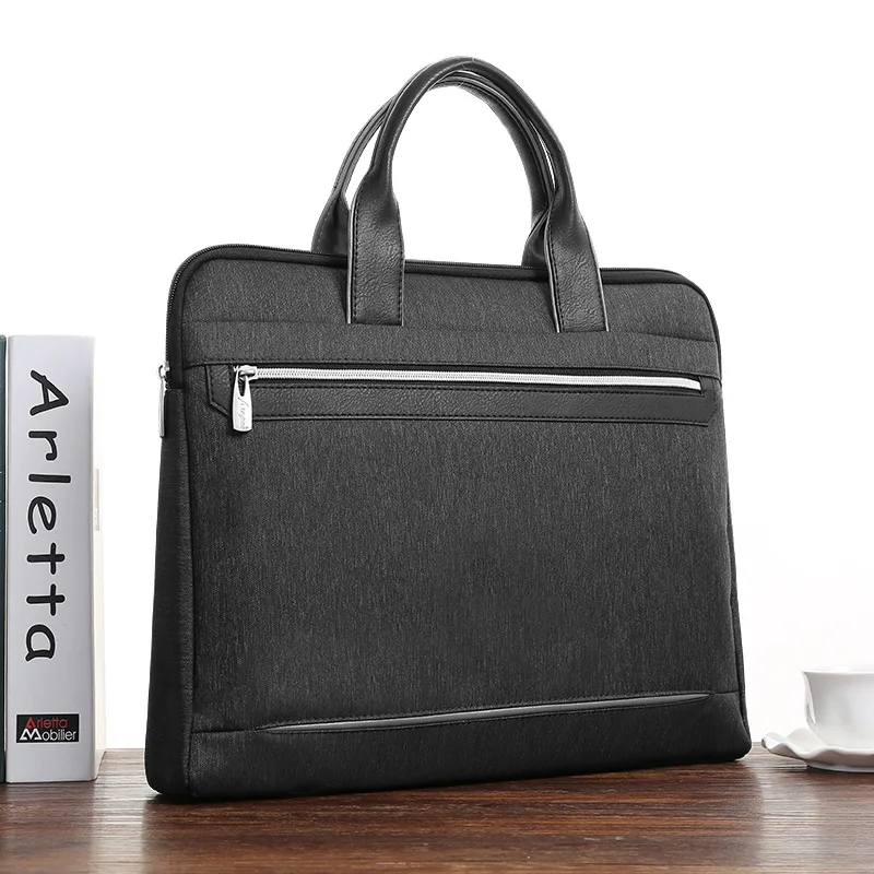 Portable Document Bag A4 Large Widened Oxford Cloth Briefcase for Male Business Office Government Conference Files Folder tute