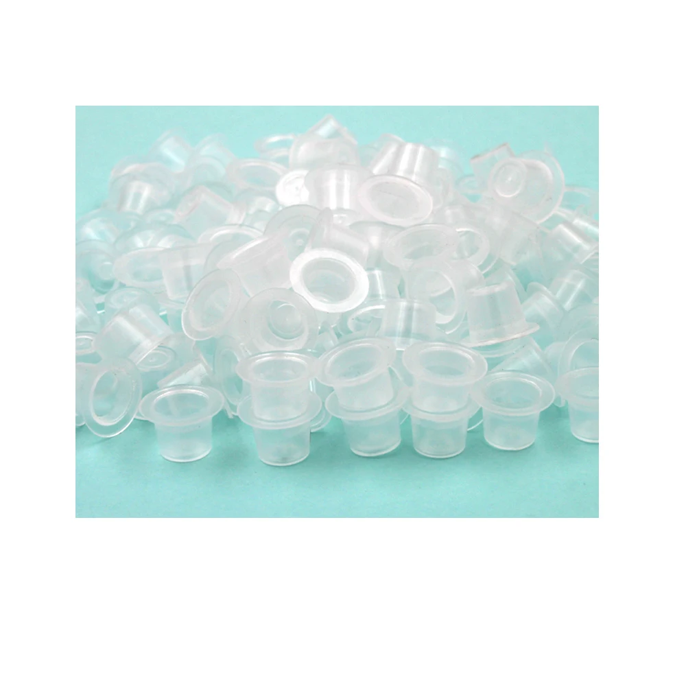 EZ Disposable Plastic Ink Cap Cups for Tattoo & Permanent Makeup Ink Pigment Pack of 1000 pieces