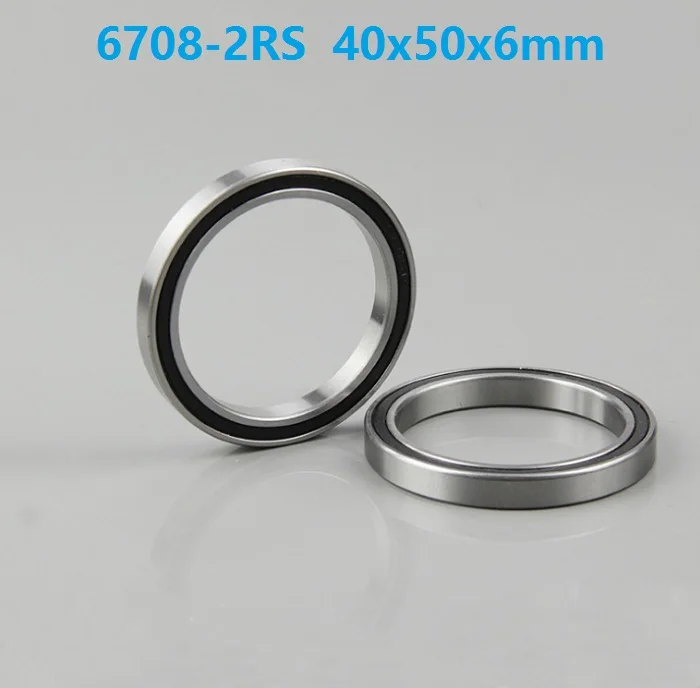 4pcs/lot 6708-2RS 6708RS bearing 40*50*6mm Deep Groove Ball Bearing 40x50x6mm 6708 2RS RS
