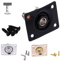 Rectangle Guitar Bass Output Jack Plate w/ Socket Screws for Electric Gb Ep Guitar