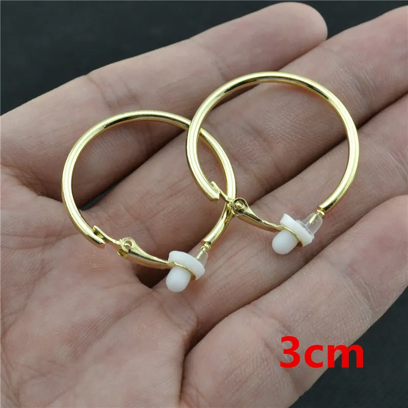 Clip-Ohrringe für Damen ohne Piercing, super groß, klein, großer Kreis, Roségold, Silber, Schwarz, Überzug, klassischer Trend, Übertreibung