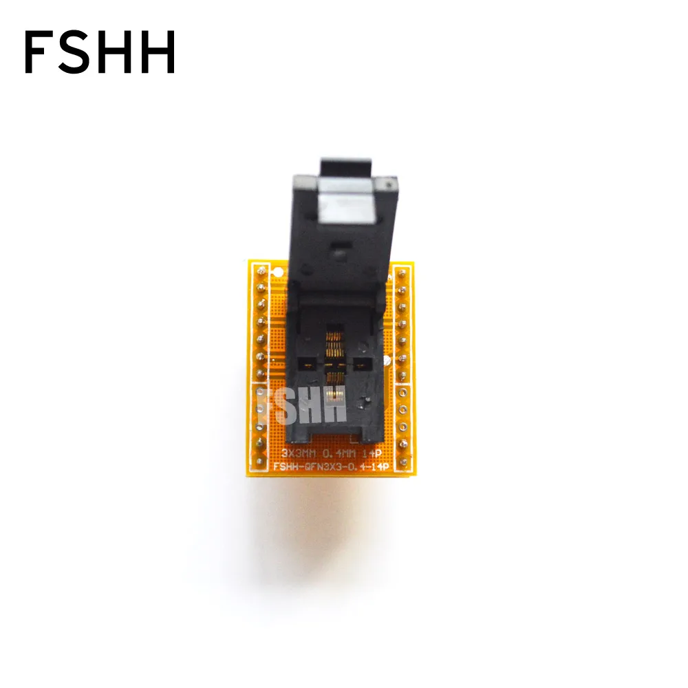 FSHH QFN14 to DIP14 Programmer adapter WSON14 UDFN14 MLF14 ic socket Pin pitch=0.4mm Size=3x3mm