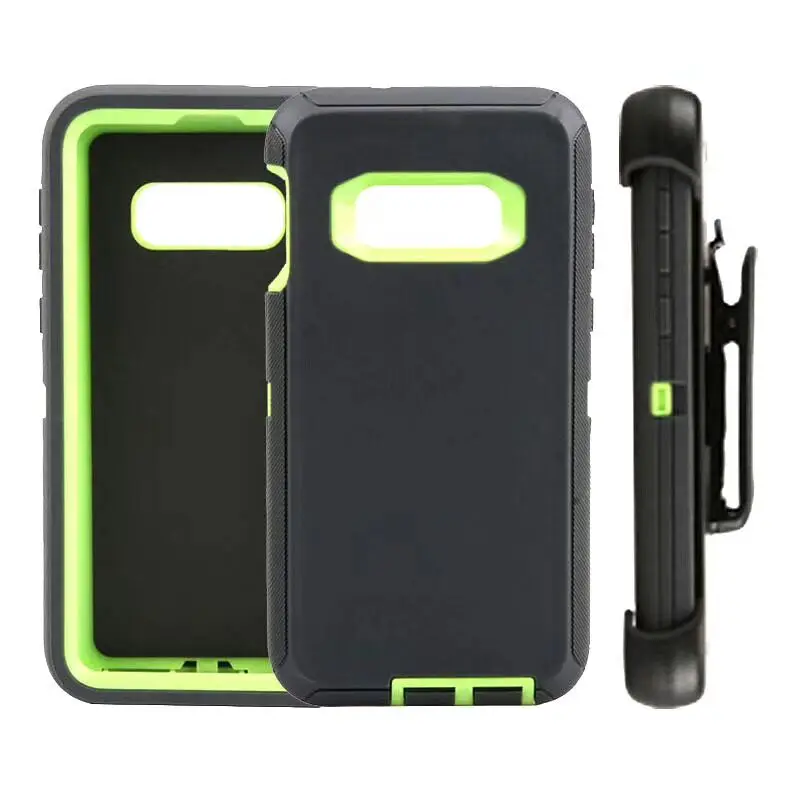 

100 pcs Armor Series Shock Proof Case for Samsung Galaxy S8 S9 S10 plus S6 S7 edge S10E Note 8 9 5 Cover Defender Case Belt Clip