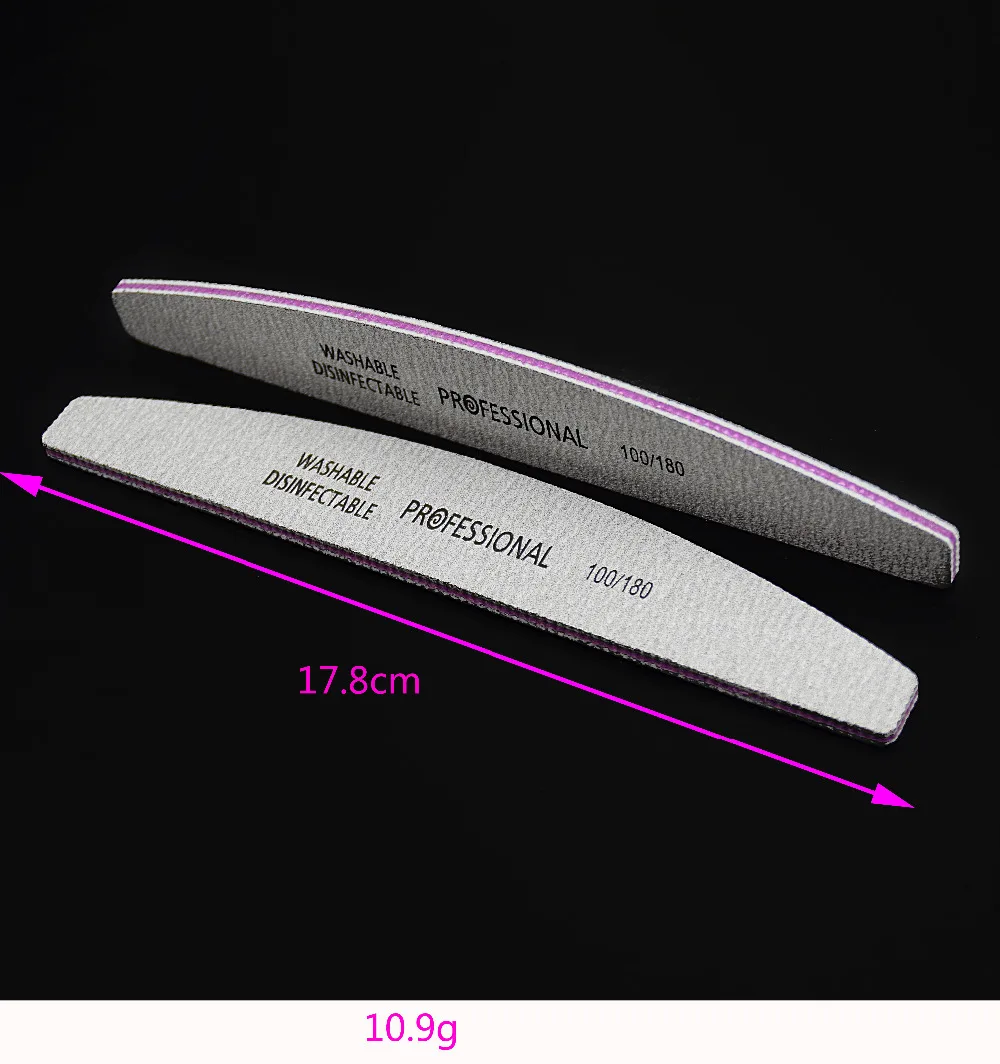 Excellent Value! 5pcs Boat Grey  Nail File Sanding Nail Files & Buffer Disposable 100/180 UV Gel Salon Manicure Tools Supplier.