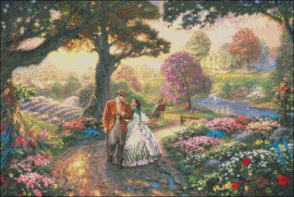 Embroidery Counted Cross Stitch Kits Needlework - Crafts 14 ct DMC color DIY Arts Handmade Decor - Gone with the Wind