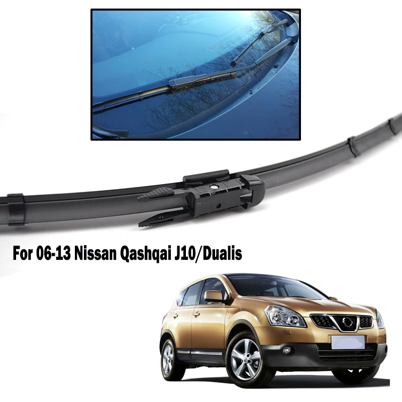 Juego de escobillas de limpiaparabrisas delanteras y traseras para Nissan Qashqai J10 2006-2013, escobillas de ventana de parabrisas, 24 \