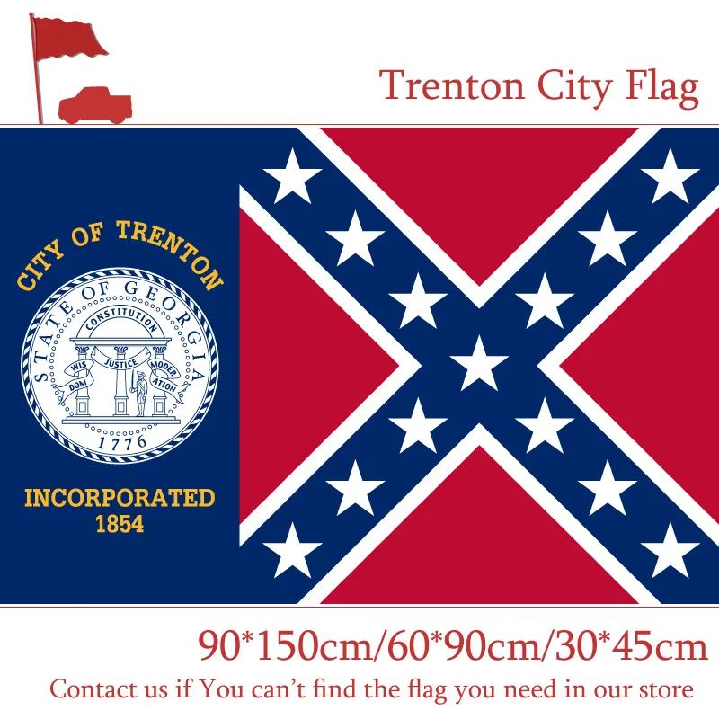 Trenton City Of Georgia flag and Banner 90*150cm 60*90cm 40*60cm Car Flag 3*5ft Hanging Flags For Campaign Event