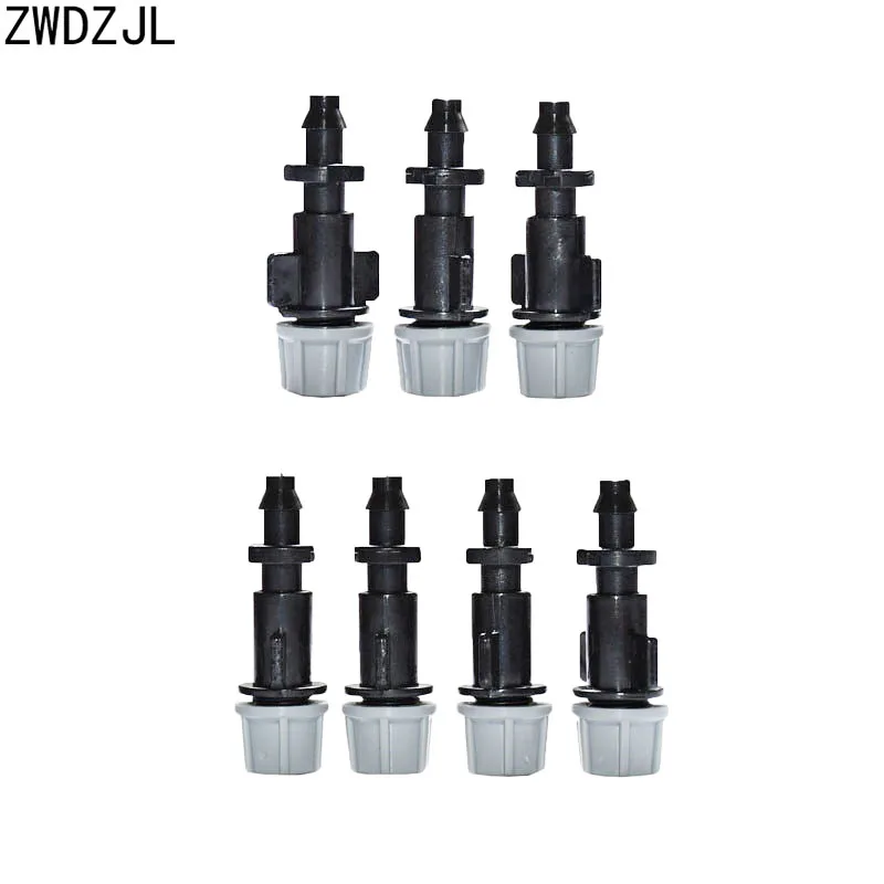 

Garden Atomizing nozzle Drippers Irrigation nozzle water mist sprinkler barbed 1/4" Drip System adapter 100pcs