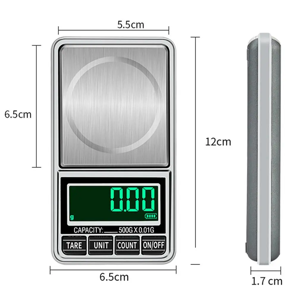 0.01 Weight Balance Electronic Scales 100g-600g Mini Precision Digital Scales for Gold Bijoux Sterling Silver Jewelry Scale