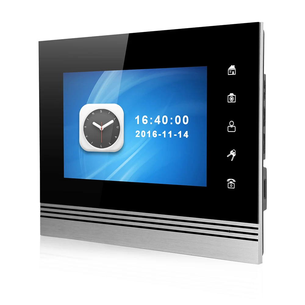 

V70Km-M4 Wired Video Doorphone 7" TFT Touch Buttons And Take Photo And Make Memory For Villa