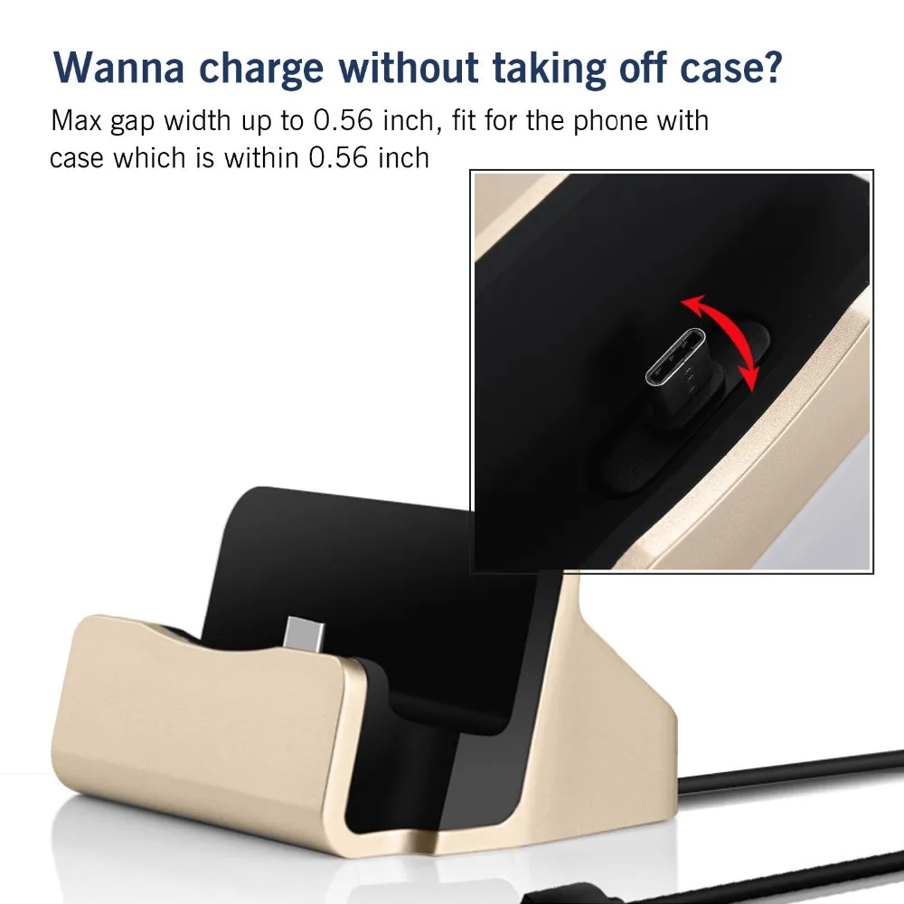 USB-C Dock Charger Desktop Fast Charging Data Sync Station Holder For SAMSUNG Note 9 S8 9 Plus A5 A7 2017 Xiaomi Mi8 Mix 2S MAX3