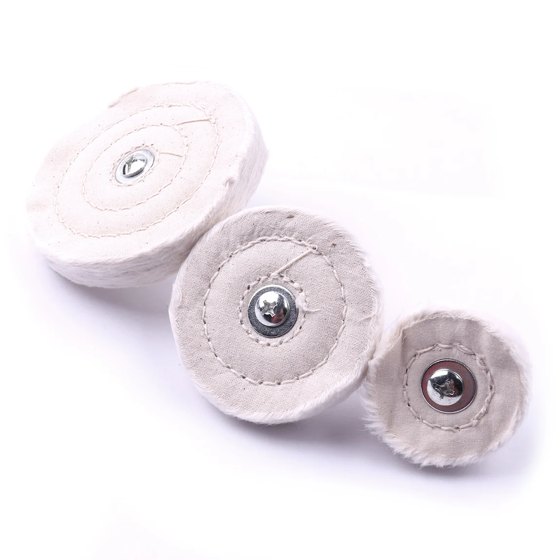 1 個 50 ミリメートル 1/4 "マンドレルシャンクソフトモスリンバフ研磨モップホイール