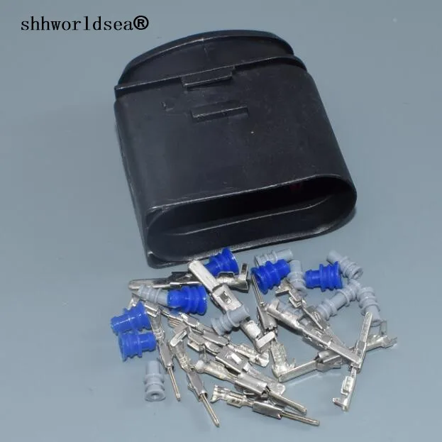 

shhworldsea 1sets for VW 14pin 1.5mm 3.5mm xenon headlights plug 1J0973837 lamp-socket Headlight plug connector 1J0 973 837