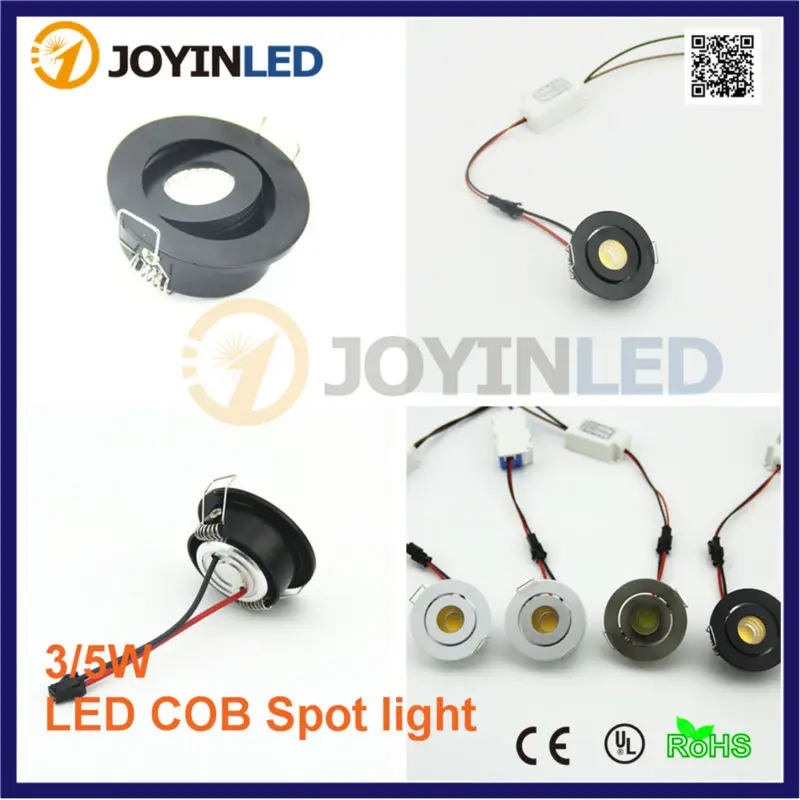 Factory 3W Micro Led Spot Light White Miniature Mini COB LED Downlights 3W Small Recessed Spotlights Cob image 2