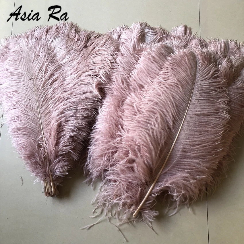 50-500pcs 35-40cm Leather Pink Dyed Ostrich Drabs Feather 14-16 Inch Long Wedding Centerpieces Crafts Making Natural Plume Pluma