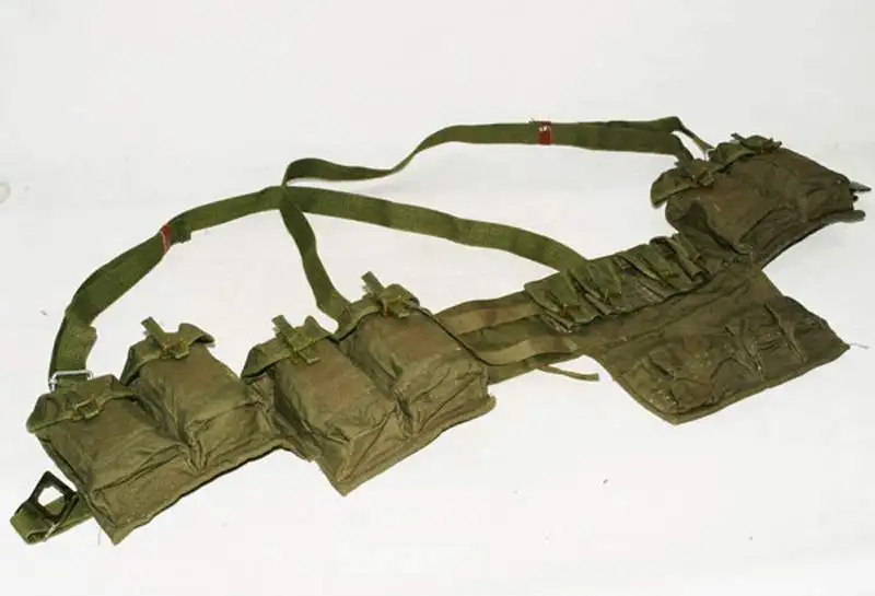 Surplus Chinese Type 63 Rifle Combat Webbing Bandolier Gear Pouches- CN020