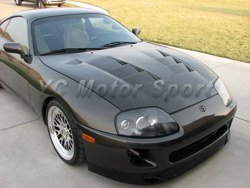 

Car Accessories Carbon Fiber TS Style Hood Fit For 1993-1998 Supra MK4 MKIV JZA80 Hood Bonnet Car-styling