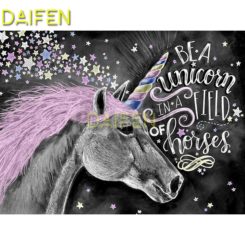 5D DIY Diamond embroidery Full Round Diamond mosaic Full Square Diamond painting Cross stitch unicorn horse blackboard star