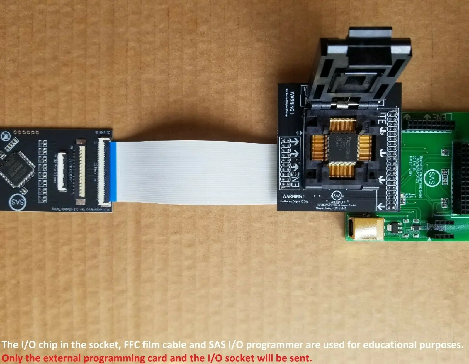 ENE,ITE,Nuvoton External IO EC Programming Adapter (For SAS and Vertyanov V3,V2) Works with SAS and Vertyanov I/O programmer