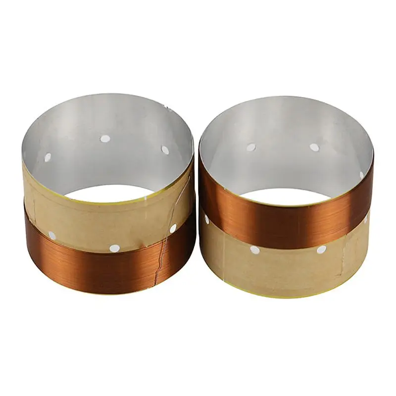 New 1Pair 75.5MM Speaker Bass Voice Coil White Aluminum Sound Air Outlet for Subwoofer Speaker Repair Accessories qiang