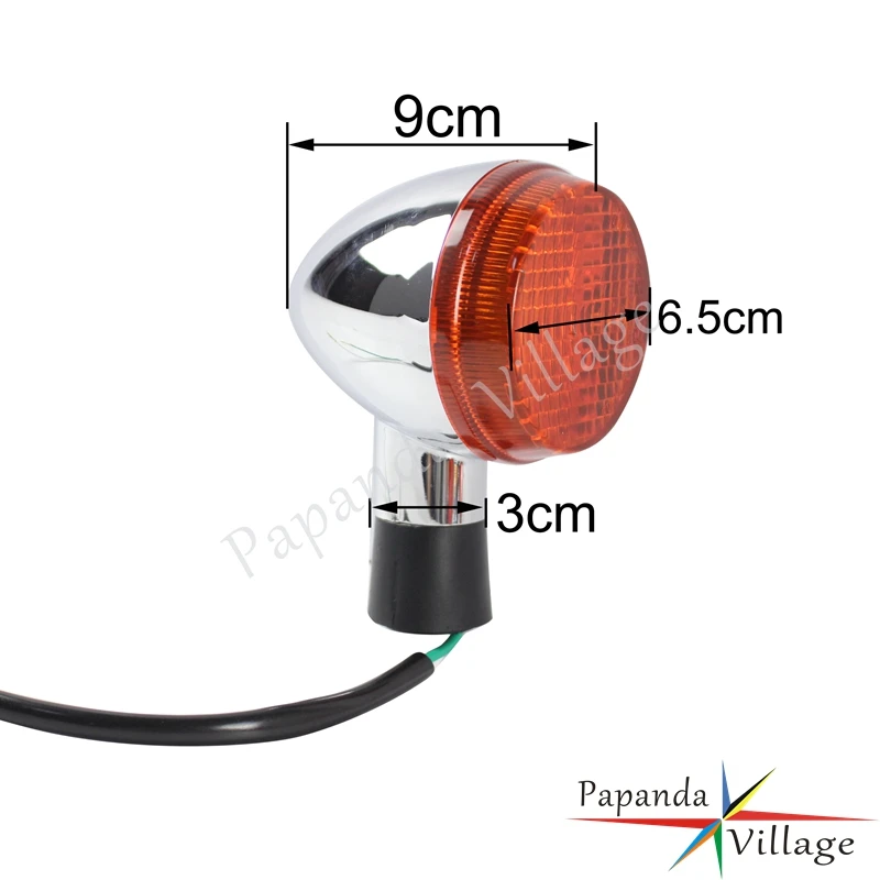 Papanda Motorbike Chrome Rear Turn Signal Indicator Lamp Amber Light For Honda Shadow 400 750 VT750 2004-2007 E13 Approved Lamp