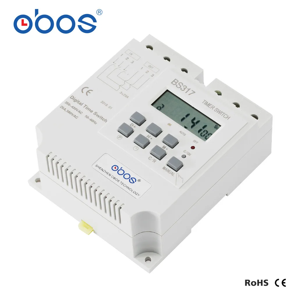 good quality good credit 200V~380V~440V  three phase timer switch electronic timer relay with 16 times on/off per day/weekly