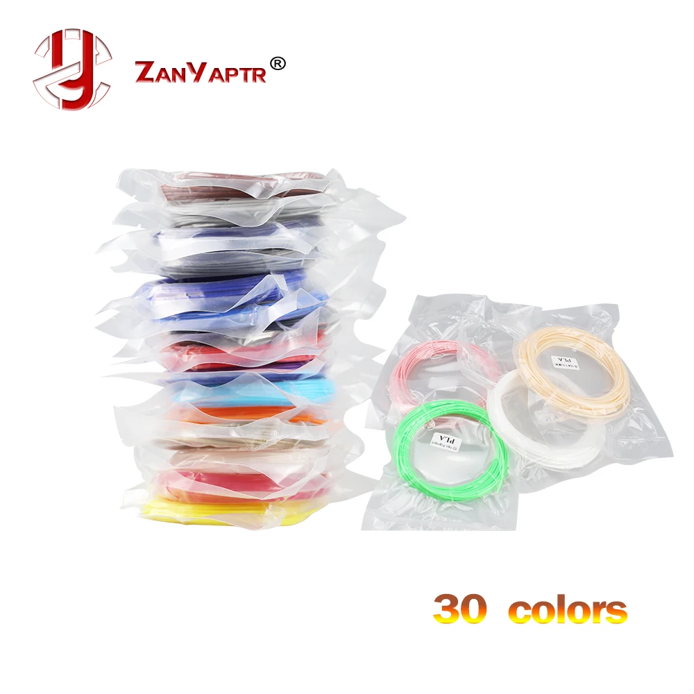 10 Meter PLA 1.75mm Filament Printing Materials Plastic For 3D Printer Extruder Pen Accessories Black White Red Colorful Rainbow