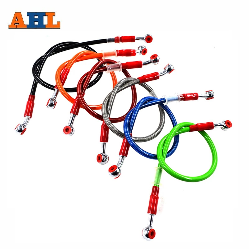 Universal Motorcycle 6 ColorS Dirt Bike Braided Steel Reinforce For Brake line Cable Clutch Oil Hoses Tube Pipe 70 cm 80cm 90cm