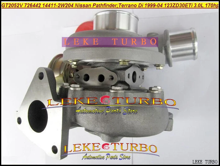 Turbo GT2052V 726442 726442-0001 726442-5004S 14411 2W204 14411 2W20A For NISSAN Pathfinder TERRANO DI ZD30ETi 3.0L ZD30 D 170HP