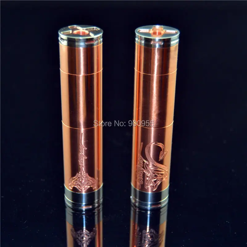 Red Copper Stingray Mechinal MOD Electronic Cigarette 18650 Battery Body For RBA RDA RDTA Sub Ohm Tank Vape Atomizer Vapor Pen