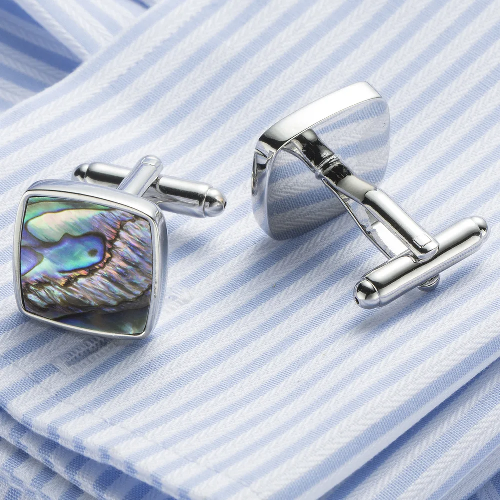 VAGULA Classic Cufflinks Luxury gift Party Wedding Suit Shirt Buttons Natural Mother Pearl Abalone Cuff links 390