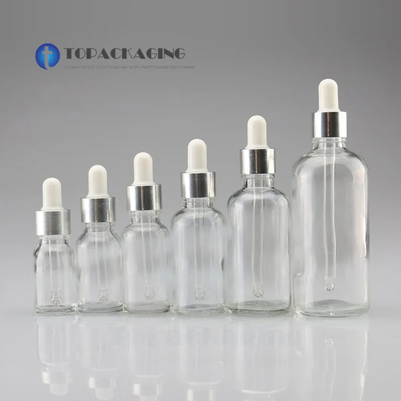 5/10/15/20/30/50/100ML Glass Dropper Bottle Reagent Pipette Sample Essence Oil Empty Cosmetic Container Serum Makeup Refillable