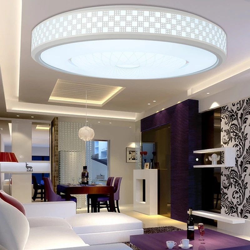 

LED Modern Ceiling Light Creative Round White Living Room Lamp 110v-220v Bedroom Lighting Stylish Apartments Ceiling Lamps