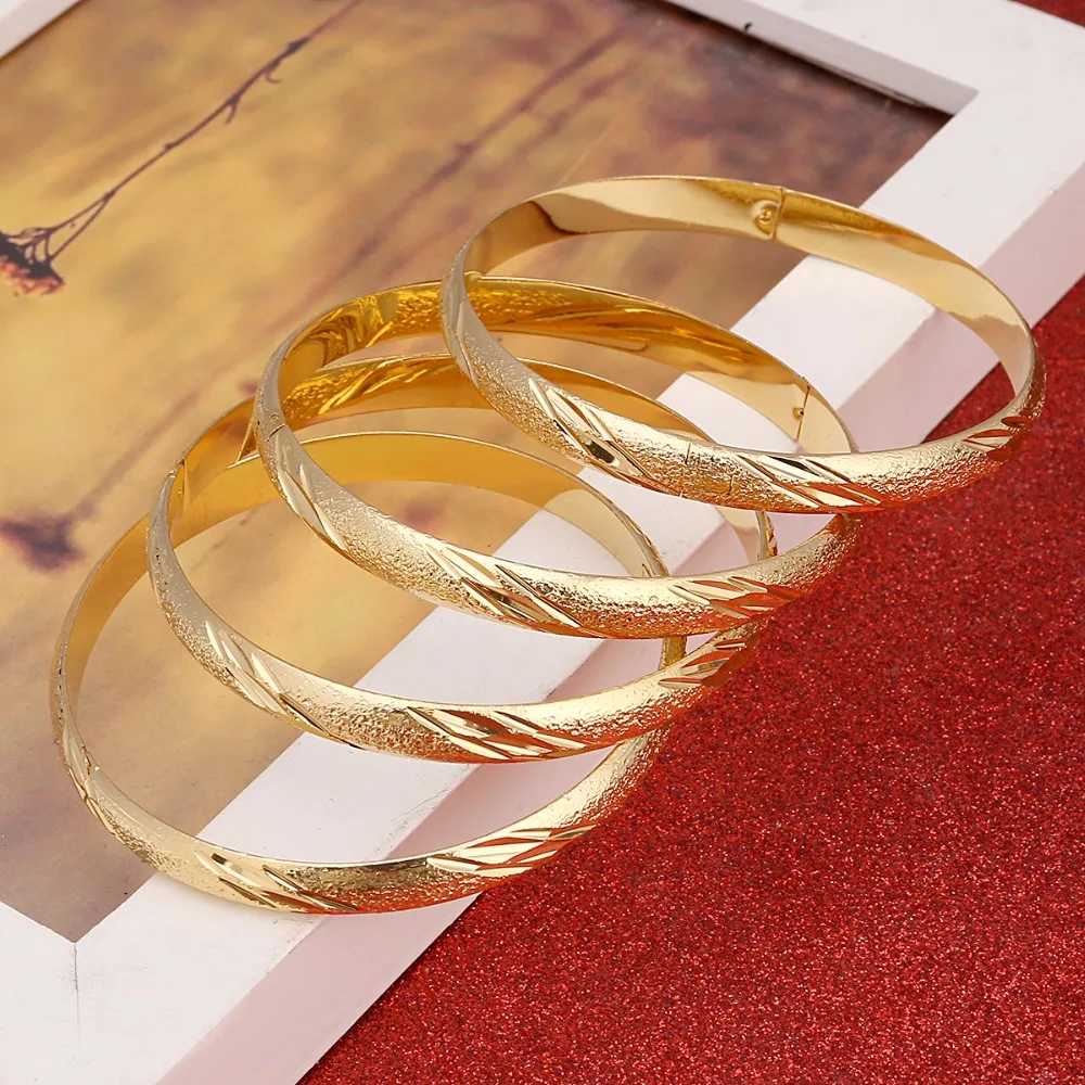 Dubai Gold Jewelry Gold Color Bangles For Ethiopian Bangles & Bracelets Ethiopian Jewelry Bangles Gift