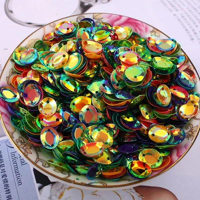 500pcs/lot 8*10mm Middle Size Cup Olive Sequins for Crafts Sewing Diy With 7 colors for option