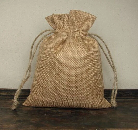 

1000pcs 15x20cm/5.9X7.8" Handmade Drawstring packaging burlap Wedding Party Christmas Gift Bags pouches jute bags