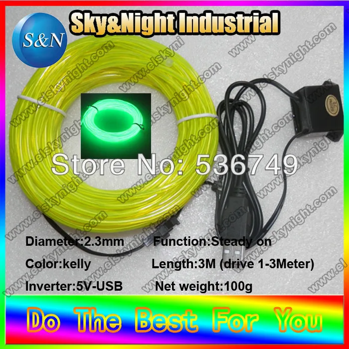 5V-USB Inverter+3 Meters EL Wire +Free Shipping