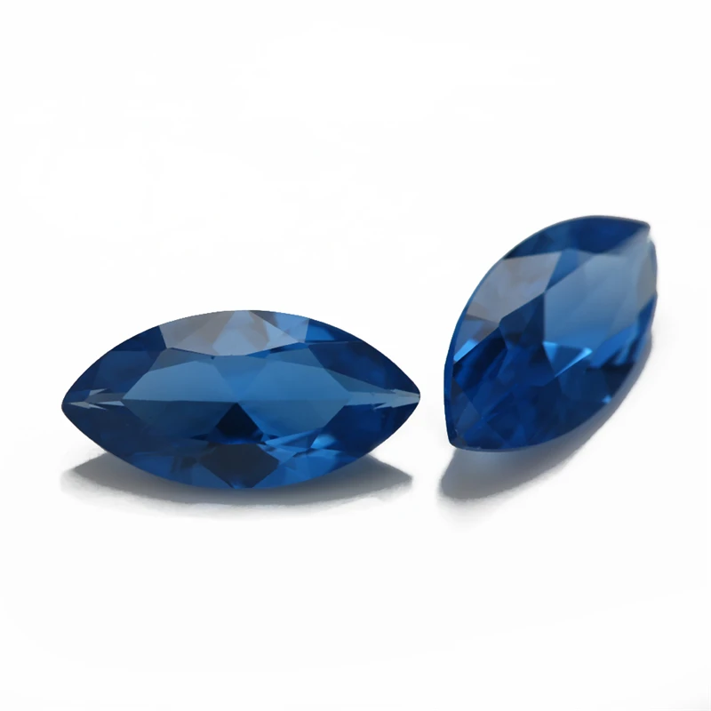 Marquise-Schliff Synthetischer Spinell Blaue Lose Steine 3x6mm-8x16mm 106 109 113 120 Farbe für Schmuckherstellung – Detail 5