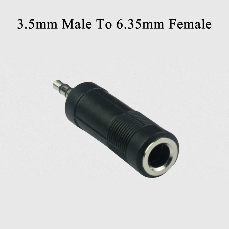 Macho para fêmea Jack Plug Adapter, microfone estéreo, cabo conversor de áudio, 3,5mm a 6,35mm, 1/4 in a 1/8 in, TS TRS, 5PCs