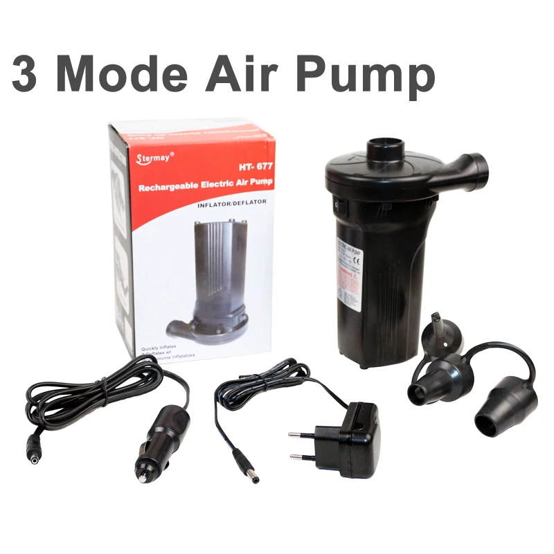 multi-fuction AC DC air pump for inflatable electric pump car lighter inflation pump for air mattress inflatabl boat bed C73003