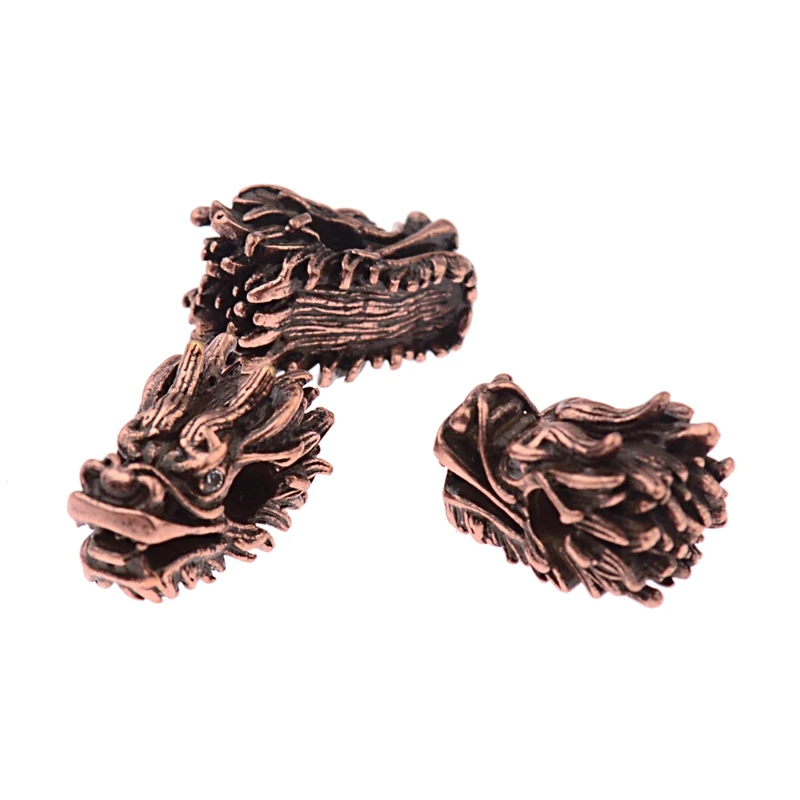 Amader Antique Dragon Head Shape Beads Vintage Spacers Charms DIY For Jewelry Making Bracelet White Zircon Accessories BD512