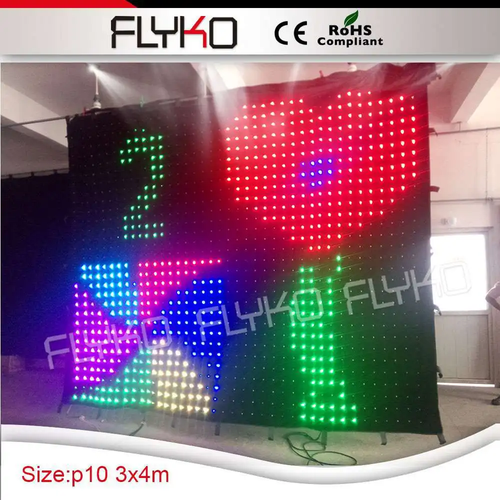 High quality Hot sale led lamps video curtain cloth for bar stage